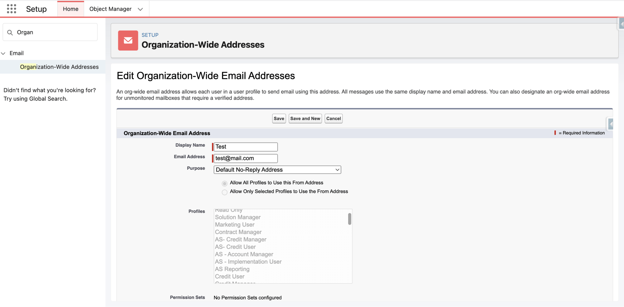 No-reply address in Salesforce