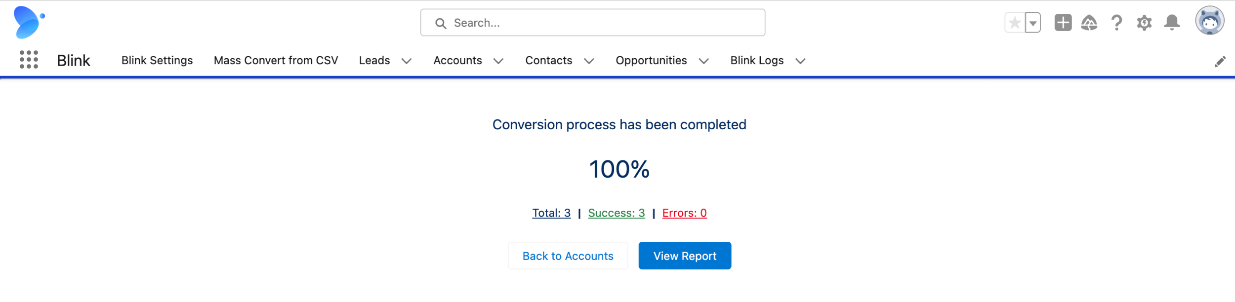 Blink App for Mass Lead Conversion in Salesforce