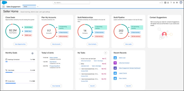 Seller Home in Salesforce Spring '24 Release