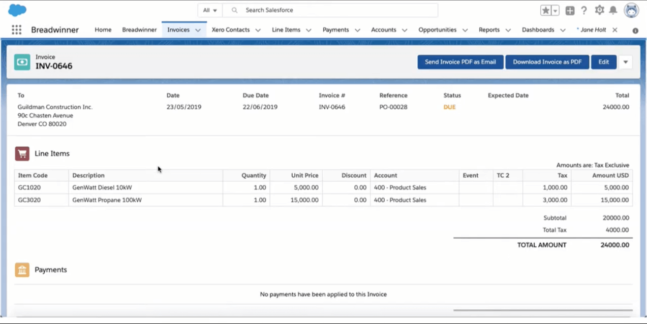 Xero Integration with Salesforce