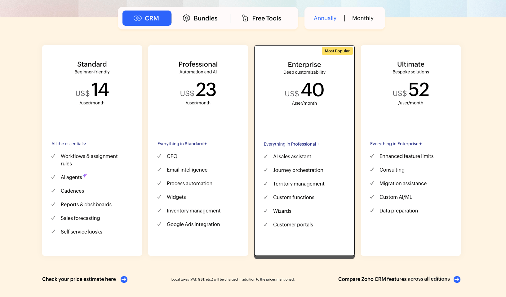 Zoho CRM: Features and Pricing